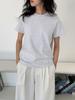 Women's White Short-Sleeve Loose Fit T-Shirt - Versatile Casual Spring/Summer 2024 Trend