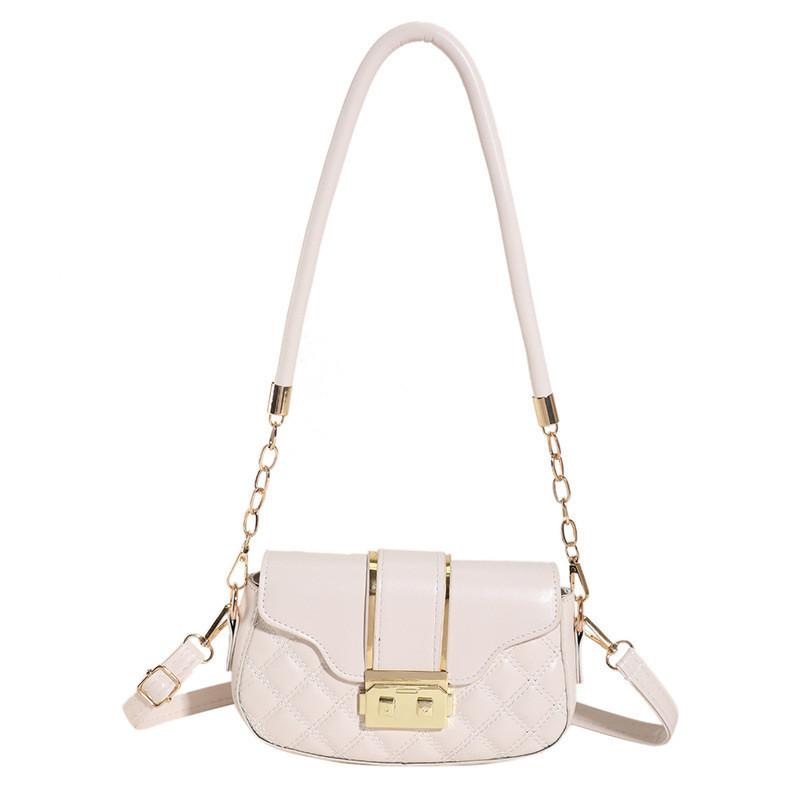 Stylish Chic Underarm Bag Women s Purse 2023 Autumn Winter New Arrival Handbag Street Style Pu Shoulder Bag белый