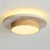 Natural Yellowstone Ceiling Light Wabi Sabi Circular Ceiling Light D22cm LED28w Nordic Walnut/wooden Balcony Corridor Light