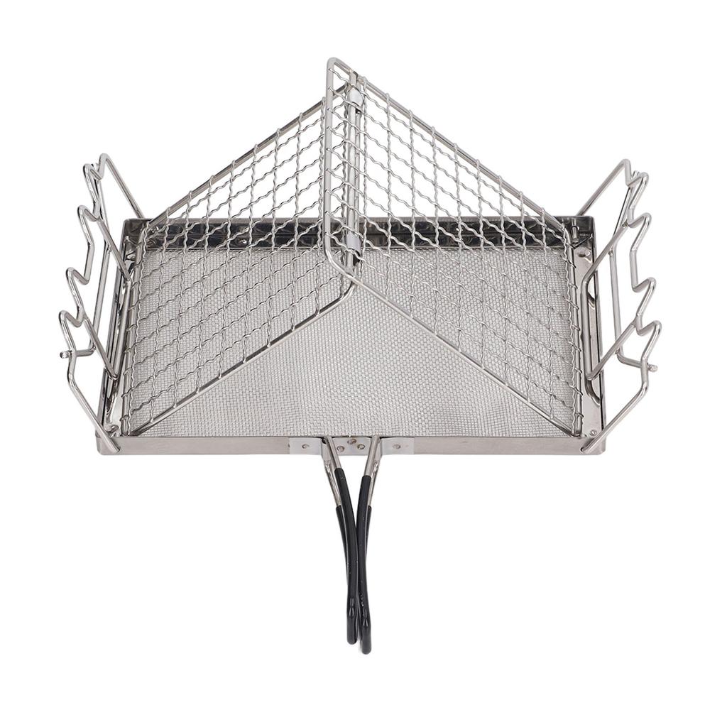 Camping Stove Toaster Foldable Portable Stable Structure Stainless Steel Outdoor Stovetop Toaster for Picnic