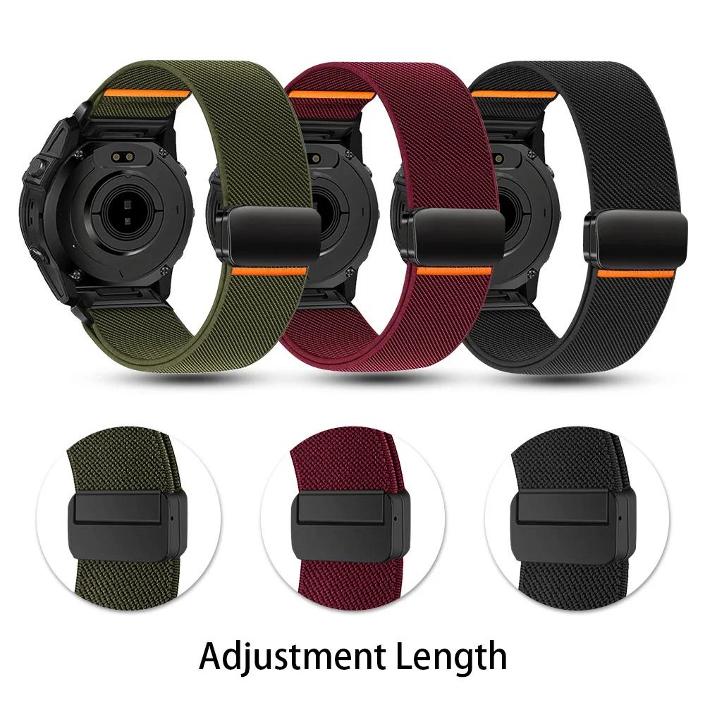 Quick Fit 26mm 22mm 20mm Nylon Strap for Garmin Fenix 8 Tactix8 43/47/51mm Bracelet Garmin Quatix 8 Forerunner 965 970 Wristband