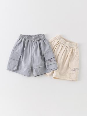 Jungen Sommer-Cargo-Shorts - Kleinkind & Kleinkind Buchstaben-Print Vielseitige Hose