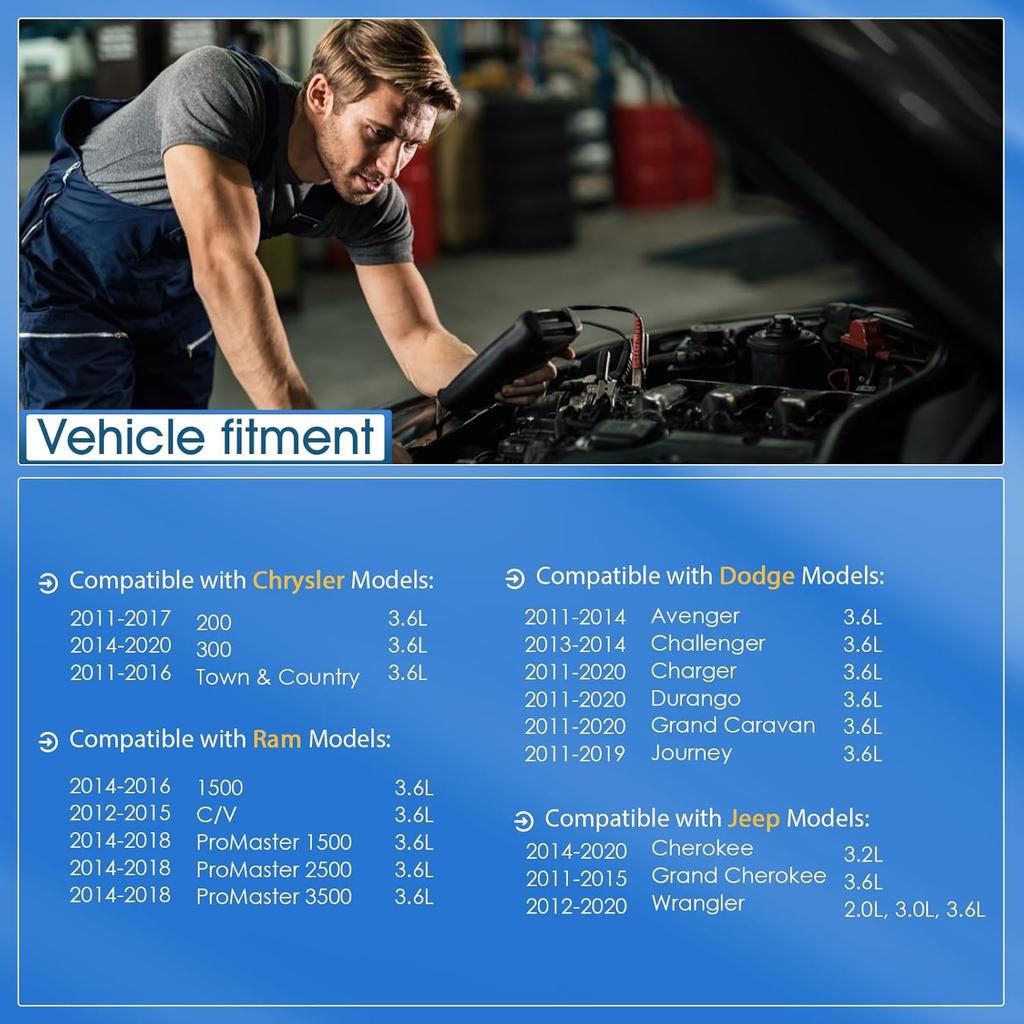 Intake Air Temperature Sensor - Compatible with Chrysler Dodge Avenger Challenger Charger Durango Grand Caravan Journey J-eep RAM IAT Sensor Replaces