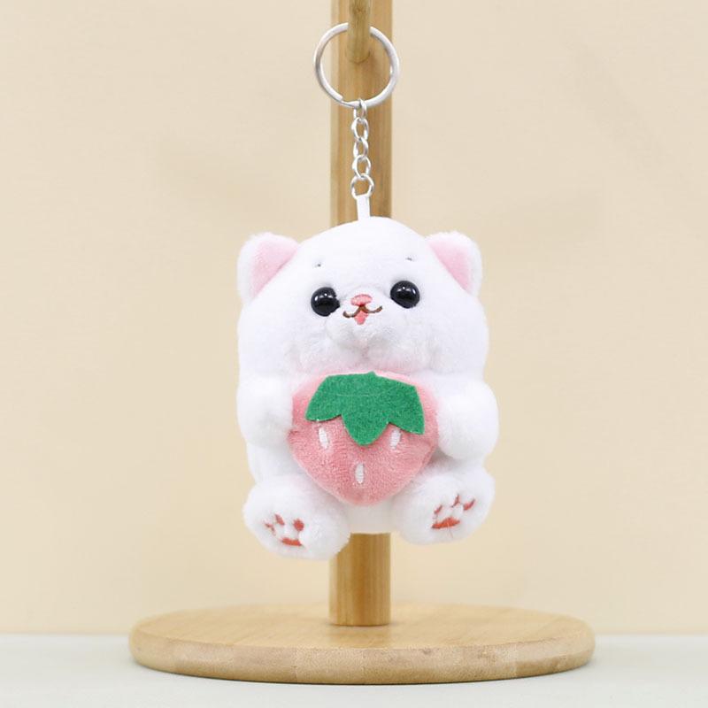 

Endearing Shiba Inu Plush Keychain Snuggly Dog Bag Pendant Cute Collectible Toy White
