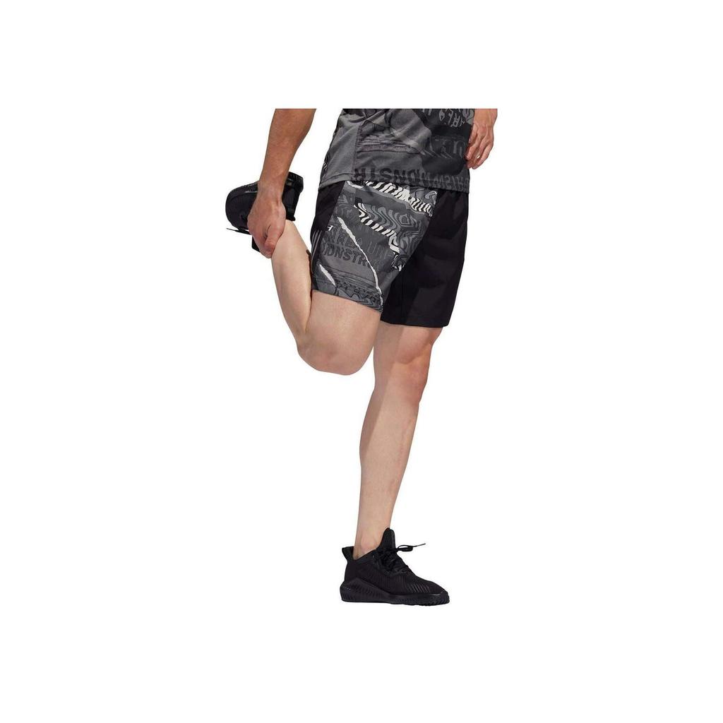Adidas Moisture-Wicking Breathable Elastic Sports Shorts Men shorts Black Gray ED9283