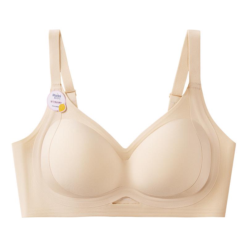 VCTEORAI Seamless Modal Adjustable Underwear: Thin Style Bust-Enhancing Comfort for Women (Spring/Summer) Large