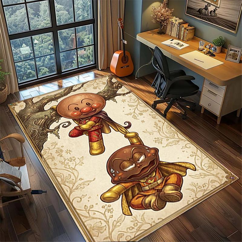 Washable Large Area Rug Bread Superman Non Slip Floor Mat Carpet Gamer Room Bedroom Decor