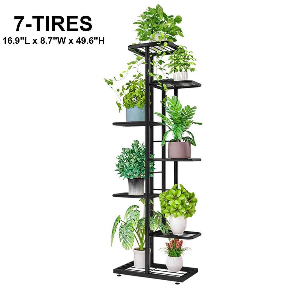 Supporto Per Piante A 2 Livelli In Metallo, Bianco, Scaffale Per Vasi Multipli, Salvaspazio, Per Interni Ed Esterni, Balcone Giardino