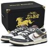 Nike Dunk Slip Resistant Abrasion Resistant Low top Skateboard Shoes Men's White Black Gray IM6670-202(Team1676-S-BOX