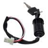 ATV & Off-road Vehicle Ignition Switch Key with Plastic Door Lock, Four-wire, Two Female Connectors (50-250cc)