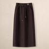 Japanese Plus Velvet Elastic Waist A-Line Skirt, Autumn/Winter