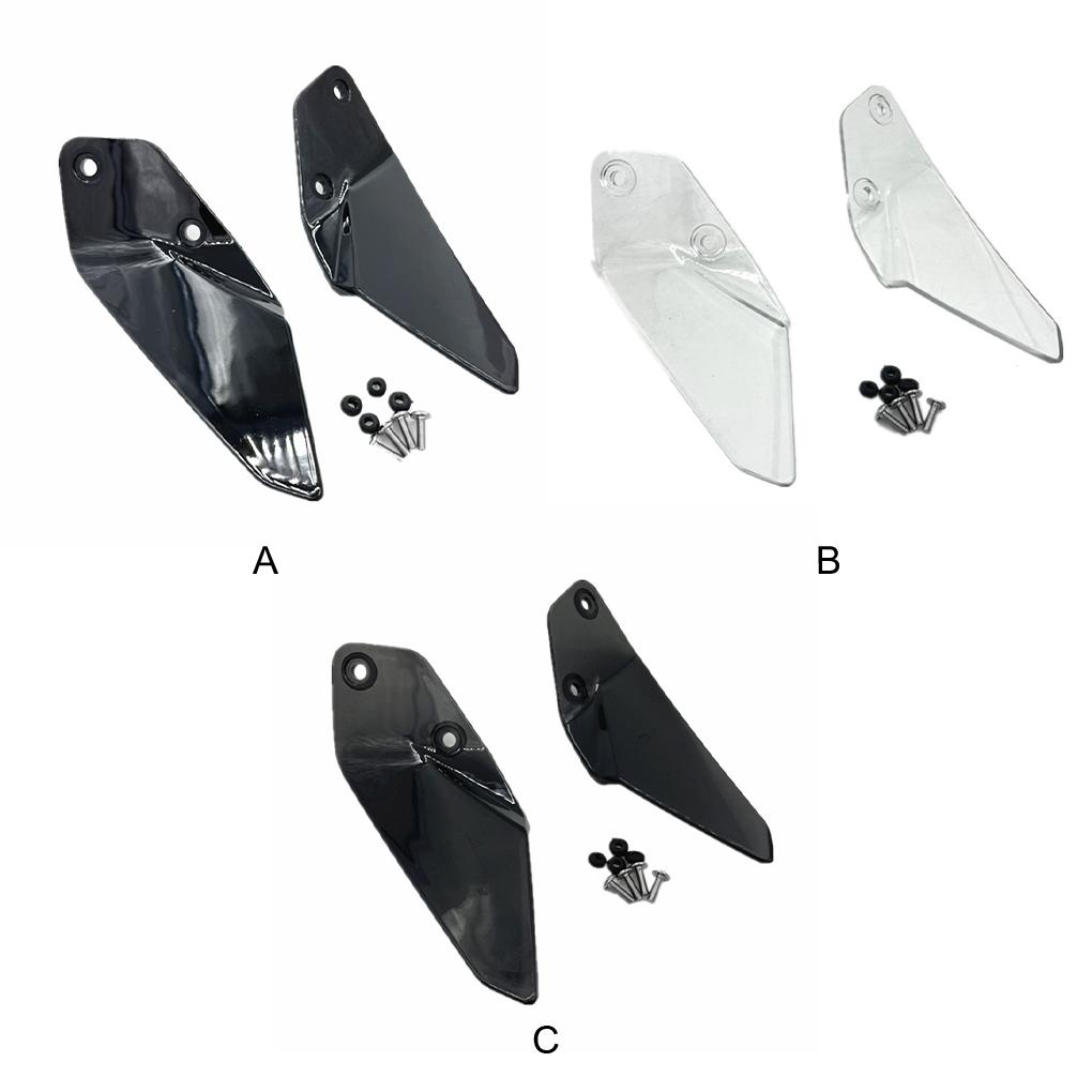 2x Gray Side Windshield Windscreen Panel Durable And Adjustable For Extra Stability Durability