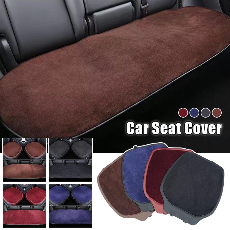 Fashion Car Front Seat Cushion Universal Cars Backless Short Plush Single Piece Seat Pad Luxury Breathable Non-slip Car Supplies