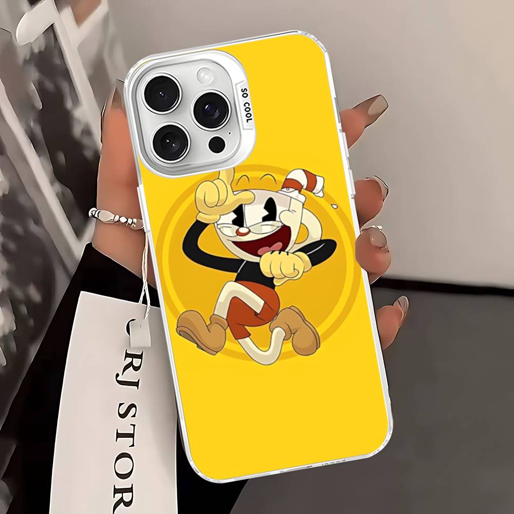 Comedy Animation C-Cuphead Cartoon Phone Case For IPhone 17 16 15 14 13 Pro 12 11 Pro Max PLUS Color Back Cover