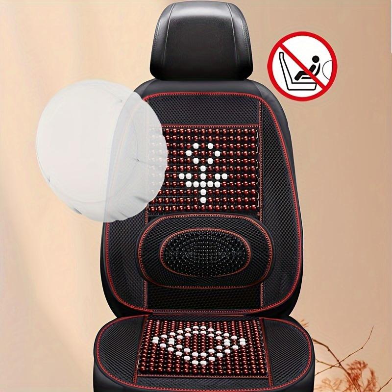 Cool Wooden Beads In Summer, Non-slip, Breathable and Comfortable Touch, Universal Front Seat Cushion for Automobile SUV, Portable Seat Cover