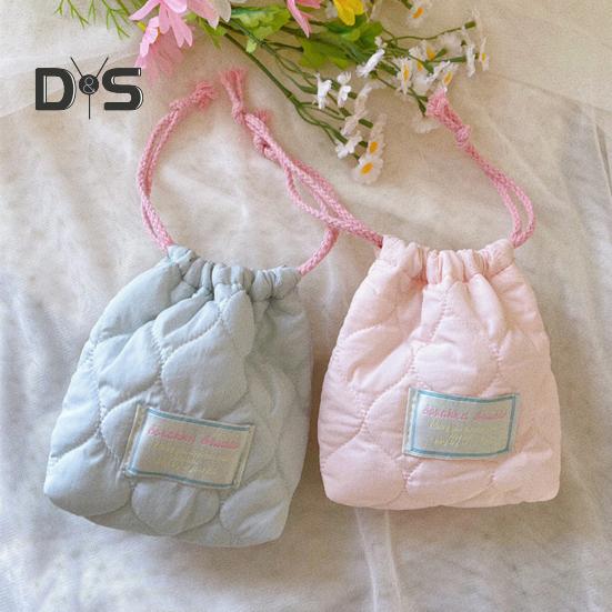 Drawstring Storage Bag Portable Women Girls Napkin Sanitary Pad Bag Multi-functional Travel Organizer Pouch Small Coins Purse