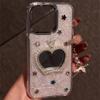 Rhinestone Pearl Crown Mirror Mobile Phone Case For Iphone17Promax Epoxy Apple 15 Stars Female