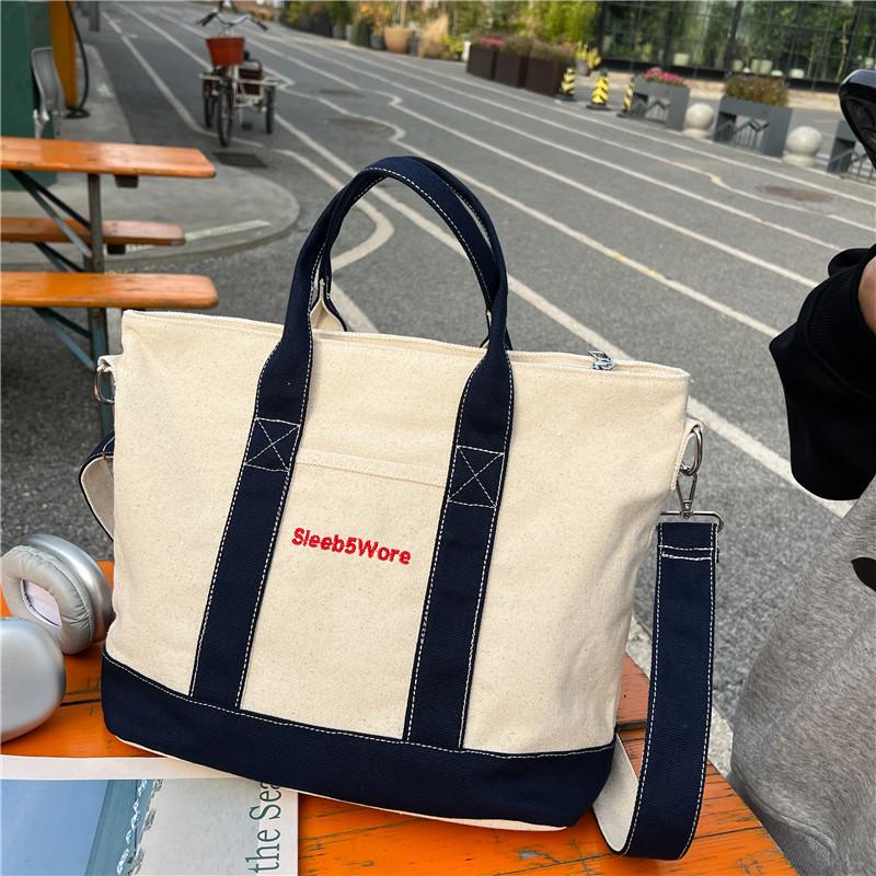Urban Style Small Canvas Handbag With Zipper Closure For Commuting And Leisure