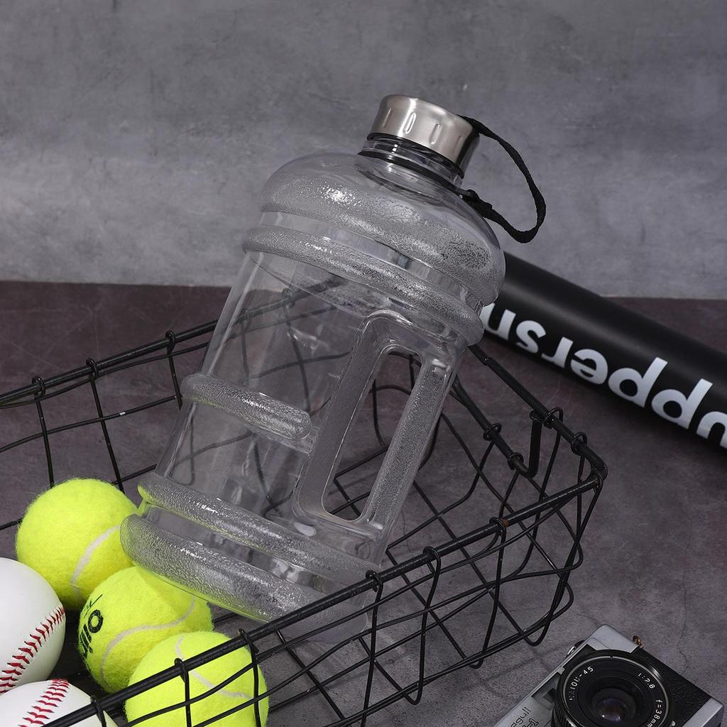 2.2L Durable Plastic Sports Water Bottle with Steel Lid - Drop-Resistant and Portable for Outdoor Use