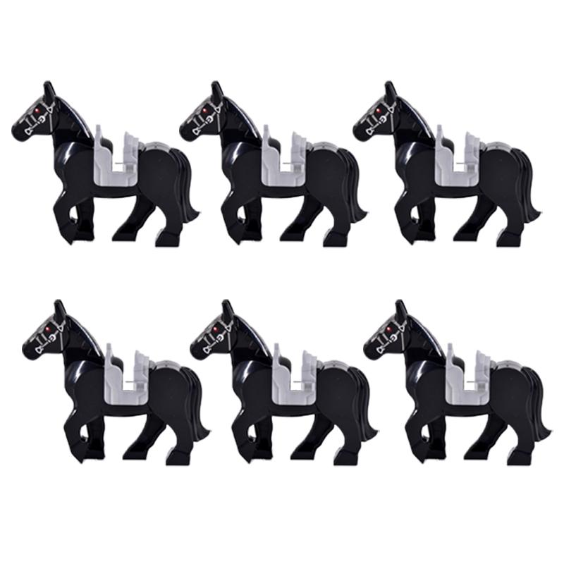 Medieval Military Building Blocks Cavalry Army Horse Animal Elephant Camel Wolf Crocodile Brick Toy Accessories S003