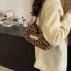 Women's Bag Leopard Print Canvas Fashion Women's Shoulder Bag Versatile Casual Commuting Boston Handbag