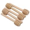 8.4cm Wooden Honey Dipper Sticks Long Handle Jam Sauce Spoon Mixing Stick Clear Coffee Milk Tea Stirring Bar Kitchen Tools