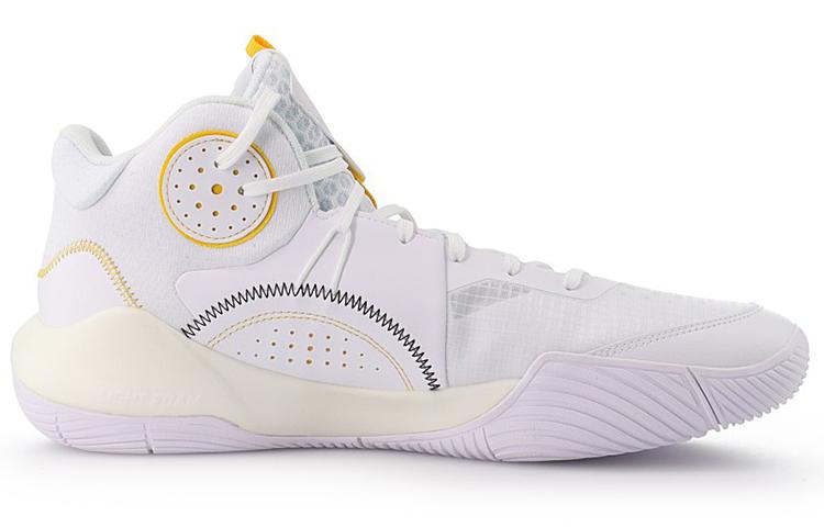 Li Ning Sonic 9 Team Basketball Shoes Men's Mid Top White/Orange ABPR017-6