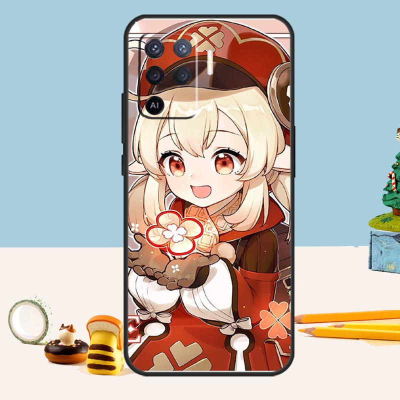 Qiqi Klee Genshin Impact Case For Oppo A76 A96 A16 A17 A57 A60 A40 A80 A18 A38 A58 A78 A98 A15 A54 A74 A94 A6 A5 Pro