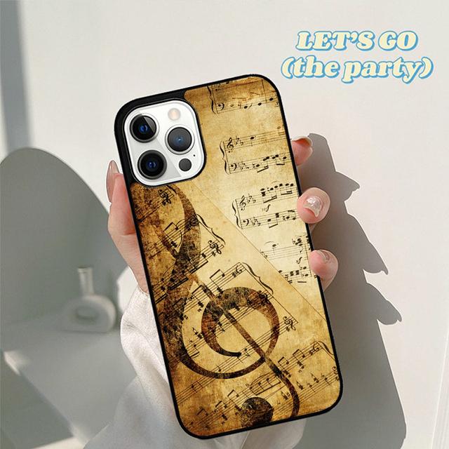 Musical Notes Classical Music Art Phone Case Cover for iPhone 17 Air 16 16e 15 12 11 13 14 Pro Max Apple Plus Coque