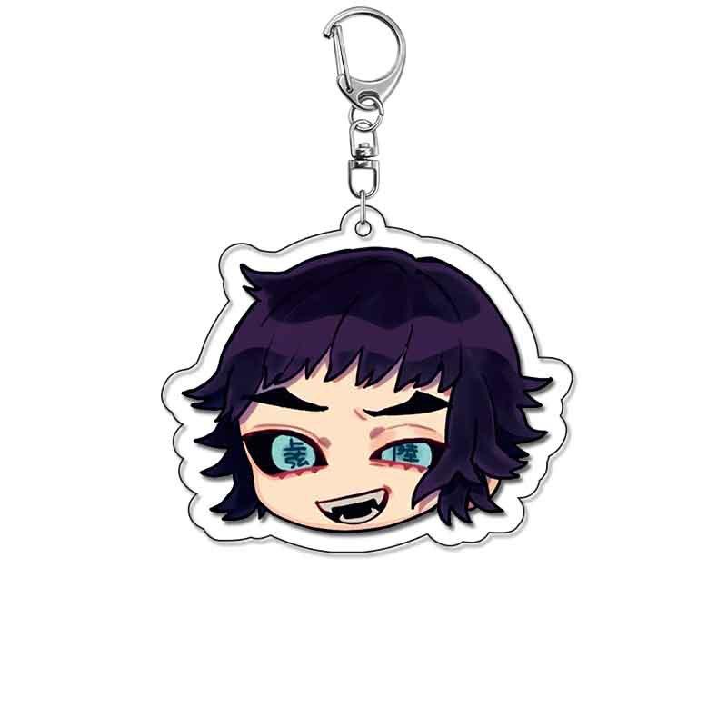 Demon Slayer Kimetsu No Yaiba Nekonečný hrad Akrylový klíčenka Doplňky Přívěsek na tašku Vynalézavá Akaza Akční figurka Figurka Hračky