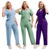 Nurse Uniform Scrub Suit for Operating Room: Breathable, Sweat-Absorbent Two-Piece Medical Workwear Set.