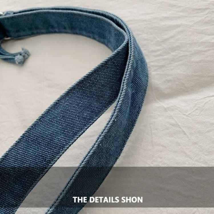 Vintage gewaschene Denim-Tragetasche Schulter-Umhängetasche Damen-Tasche