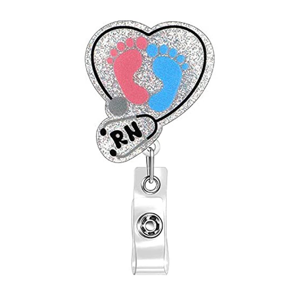 Cute Ambulance Retractable Nurse Badge Reel Clip Cartoon Medicine Doctor Students IC ID Card Badge Holder