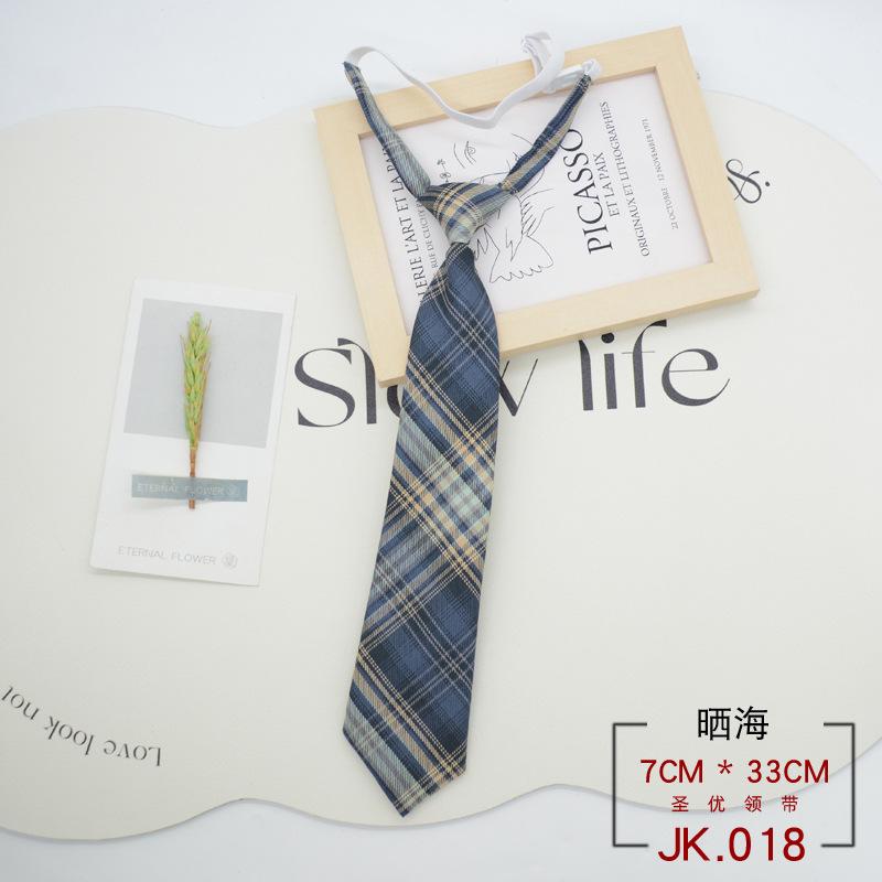 Tie Plaid Women Free Knotting Student College Style Japanese Short Uniform School Uniform Accessories Lazy