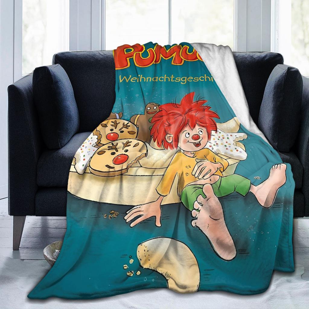 Pumuckl Cute Elf Fairy Story Fashion Blankets Fleece Autumn Winter Anime Cartoon Multi-function Lightweight Throw Fashion Blanket for Beddin