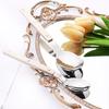 Beige Silver 4/16Pcs Dinnerware Acrylic Handle Knife Fork Spoon Set Stainless Steels Cutlery Set Western Dinner Kitchen Flatware
