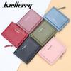 Pu Leather Short Zipper Wallet With Snap Closure For Daily Use