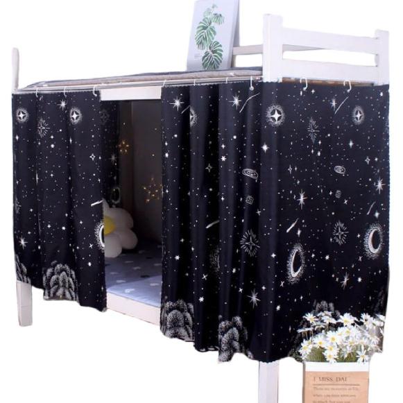 Dorm Bottom Bunk Bed Curtains Privacy Curtains 350g Dustproof Breathable Single Bed Blackout Curtains Panels Privacy Underbed Loft Bed Canopy Tent