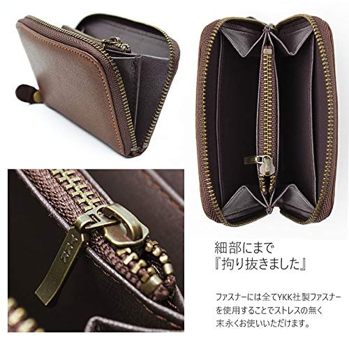 GROOVEGEAR Mini Wallet with Card Case, Small Leather Wallet, and Coin Purse for Men and Women, ggs-1003 Chocolate