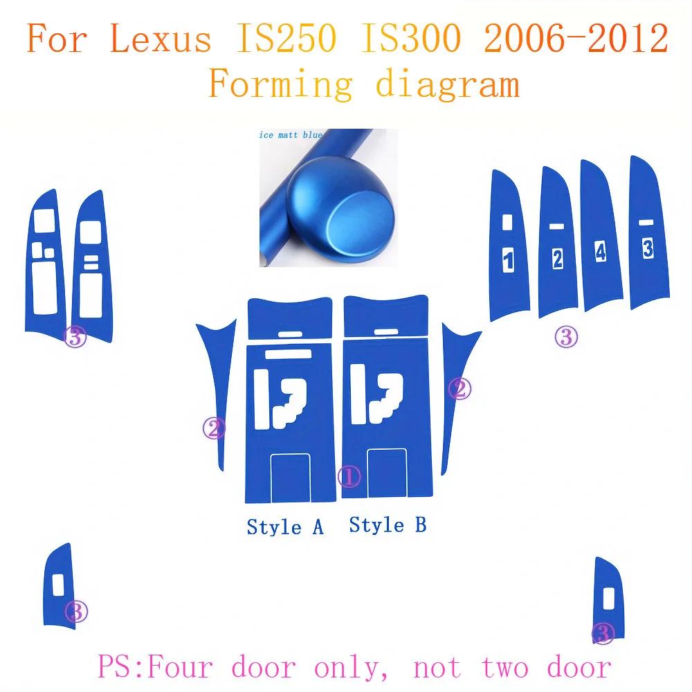 For Lexus IS250 IS300 2006-2012 Interior Central Control Panel Door Handle Carbon Fiber Stickers Decals Car Styling Accessorie
