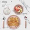 Nordic Silicone Kids Tableware Set: 5-Piece Includes Plate, Bowl, Fork, and Spoon