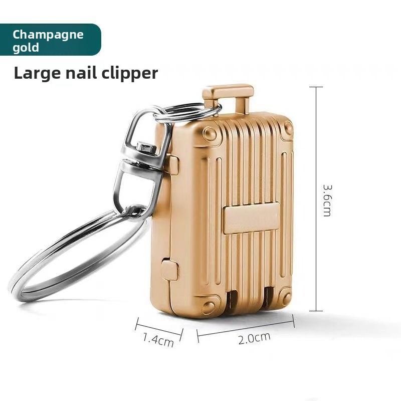 Nail Clippers Portable Small with Folding Nail Clippers Single Luggage Keychain L золотой