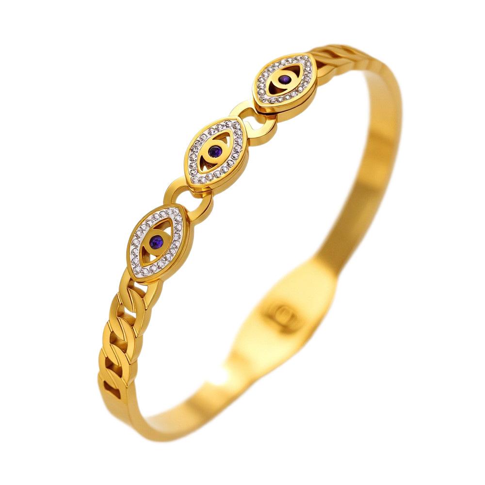 Color Eye Bracelet Women's Titanium Steel Light Luxury European and American Style Hand Accessory