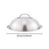 Round Basting Cover 12.6'' with Handle Grilling Stainless Steel Cheese Melting Dome for Steak Cooking Kitchen Burgers Sandwiches