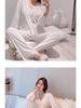 Women's Autumn Korean Style Fashionable Long Sleeve Pajama Set - Versatile High-End Two-Piece for Indoors & Outdoors