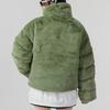Nike Logo Print Casual Stand Collar Faux Mink Feel Jacket Women Jacket Green FN0461-386