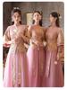 2025 Autumn-Winter Long Bridesmaid Gown - New Chinese Wedding Sisterhood Collection