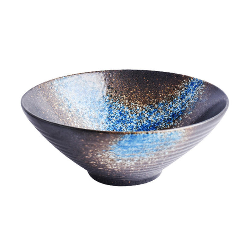 Japanese style ramen rice soup bowl ceramic bamboo cap ceramic bowl 7 inch distribution bowl with glaze in home color | Bowls