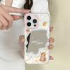Cute Moon Bear Mirror Is Suitable for Apple 16/15/iphone13promax Huawei Makeup Mirror Mobile Phone Case