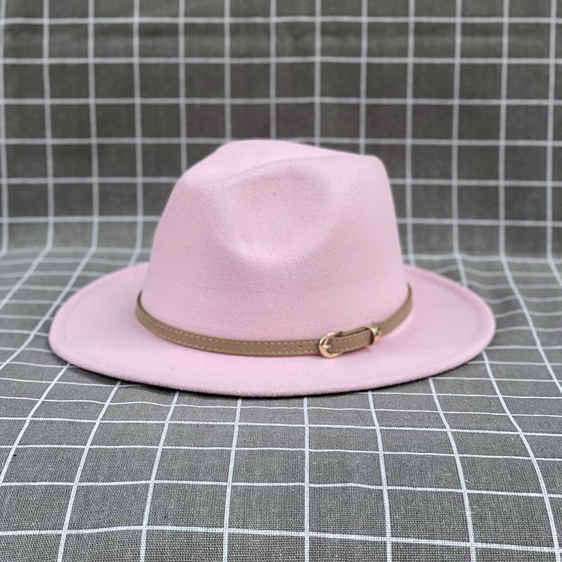Large British Style Men'S And Women'S Retro Jazz Woolen Hat Wide-Brimmed Hat Big Head Circumference Top Hat Woolen Hat Felt